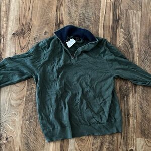 J. Crew Forest Green Zip-Up Sweater